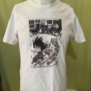 Dragon Ball Uniqlo Young Goku Bulma Men's White T Shirt Size Medium
